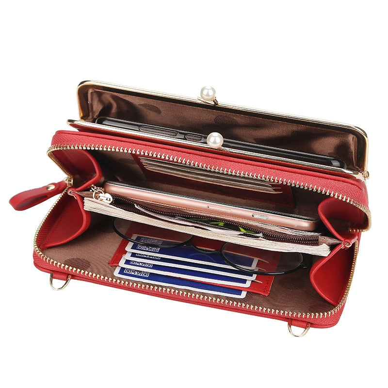 Cartera de cuero PU con correa ajustable 4