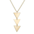 Dorado Collar Colgante Triangular