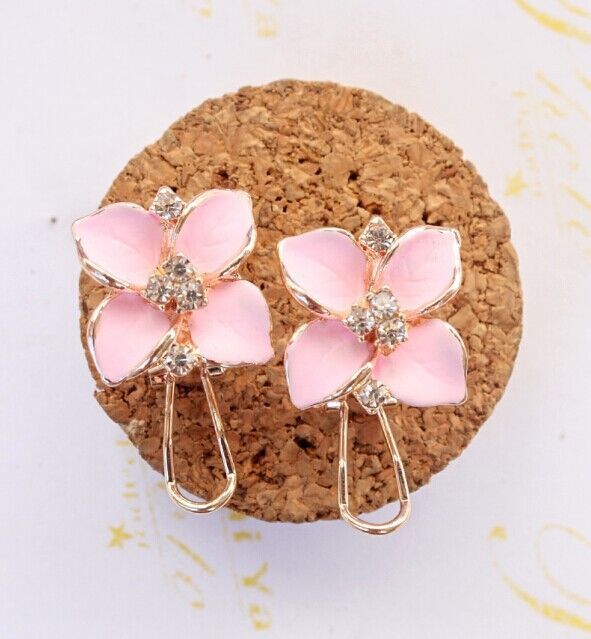 Pendientes Elegantes De Cristal De Flor Azul Para Mujer, Pendientes De Camelia