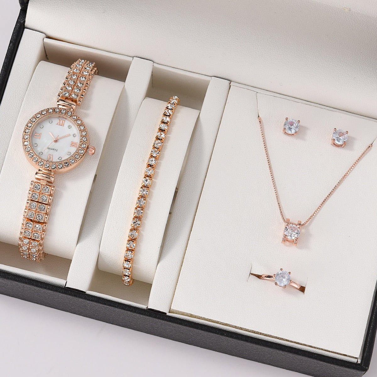Juego de 6 piezas de reloj de lujo para mujer