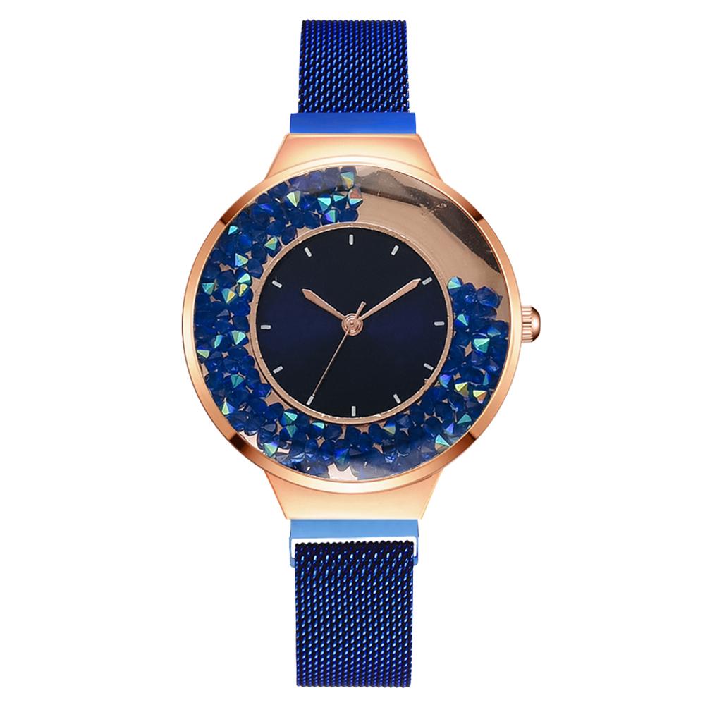 Relojes de moda para mujer, de lujo, con hebilla magnética de cuarzo