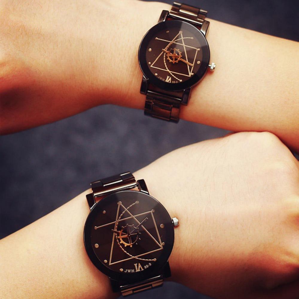Reloj de pulsera con correa de aleación para hombre y Mujer 3