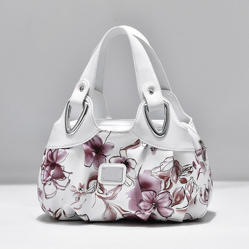 Bolso de hombro con estampado de flores para mujer