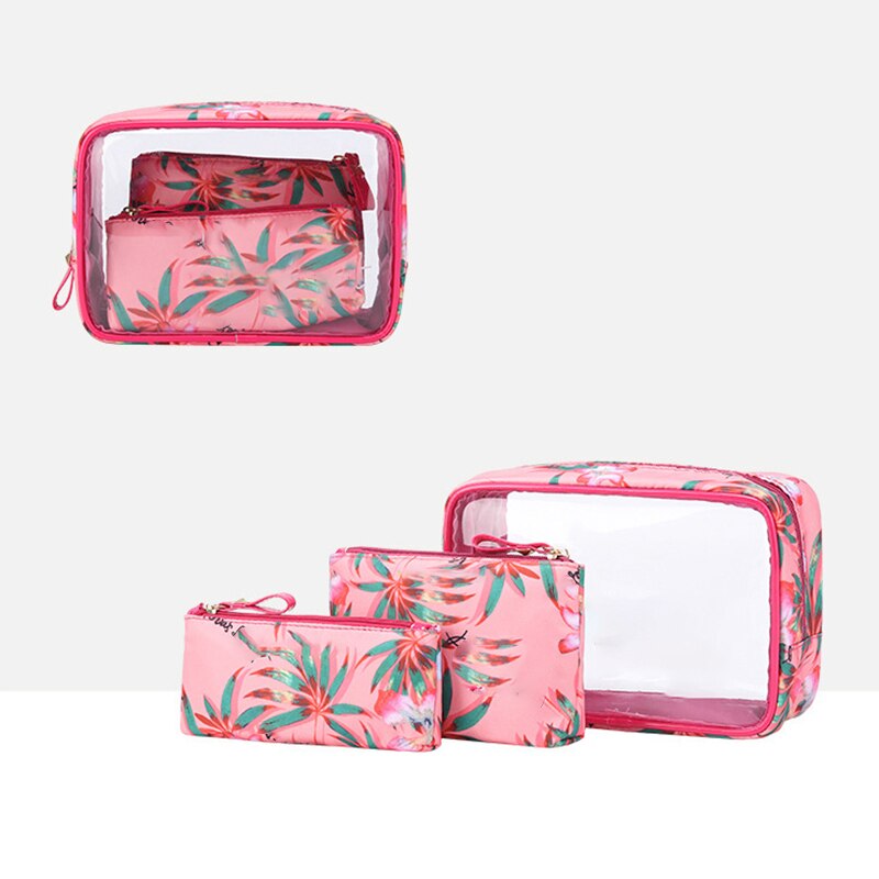 bolsa transparente impermeable de gran capacidad, organizador de cosméticos y belleza