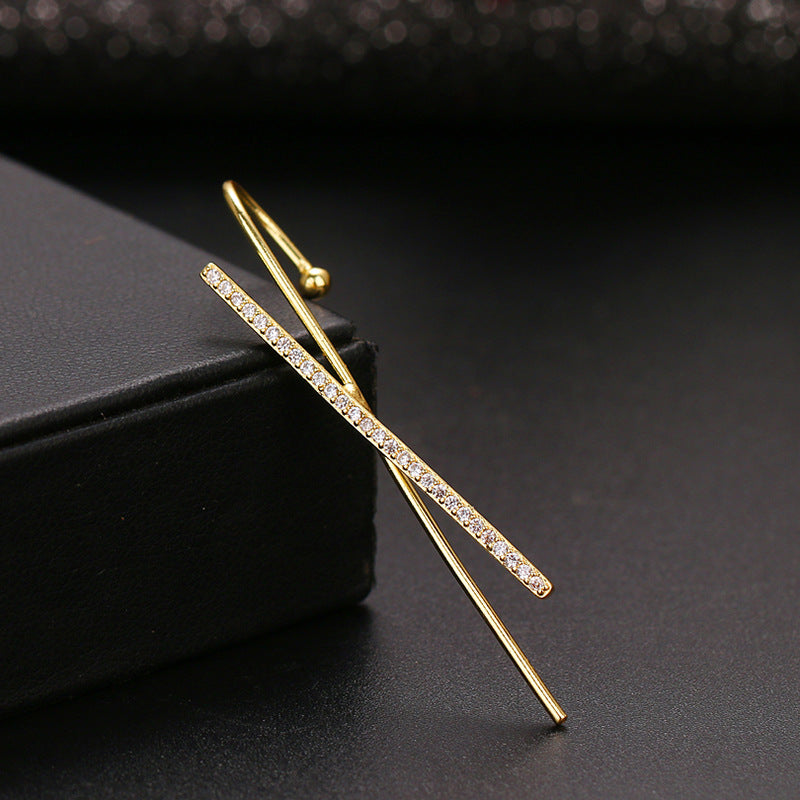 Aretes De Cristal Con Circonita, Trepador, Regalo De Joyería