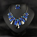 Conjunto de collar y pendientes de diamantes de imitación 3