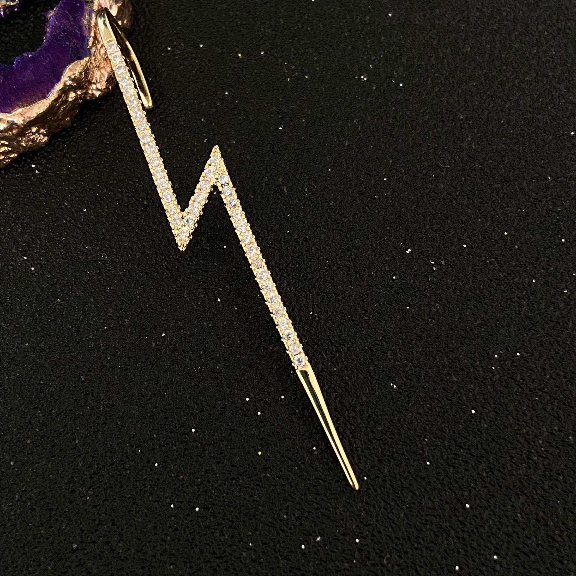 Aretes Diagonales De Color Dorado, Regalo De Joyería Coreana