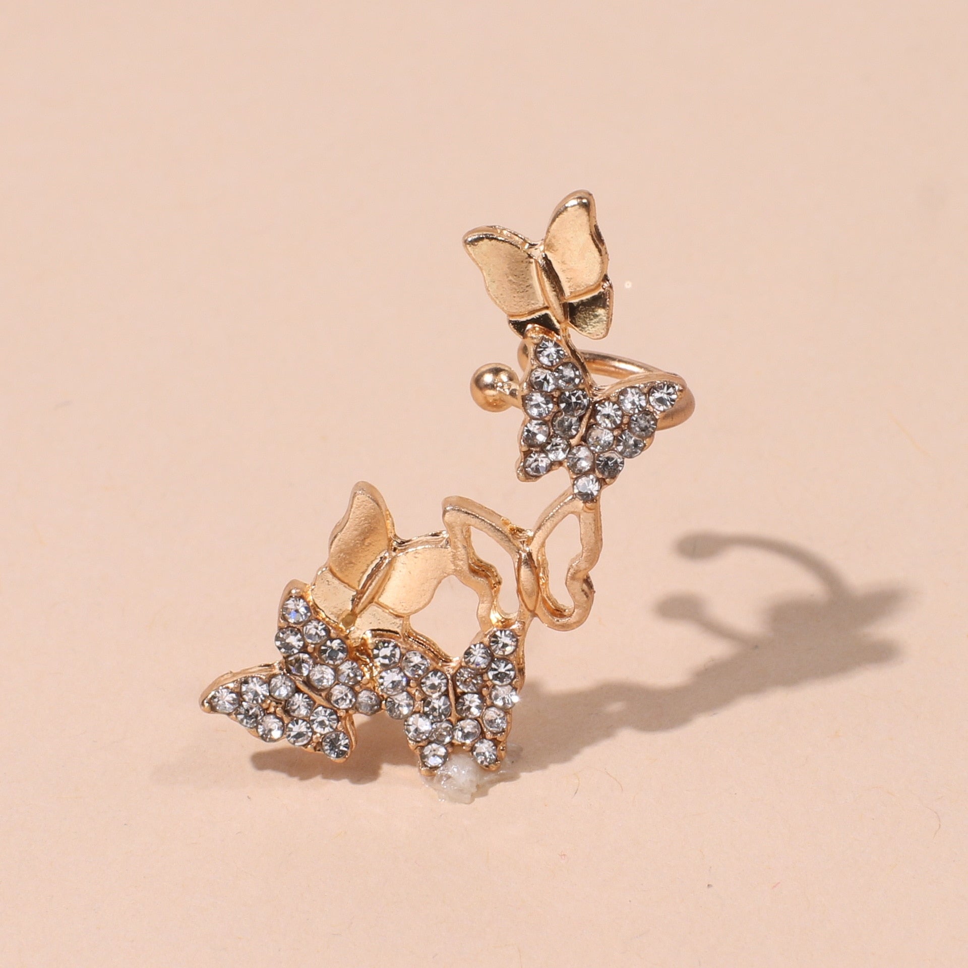 Pendientes con Clip para oreja de mariposa joyería 2