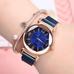 Reloj de cuarzo con hebilla magnética para mujer