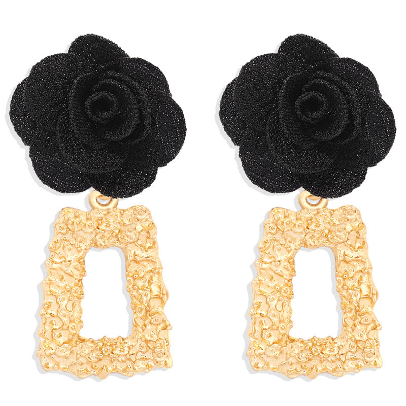 Pendientes Colgantes De Flores Aretes Largos Geométricos