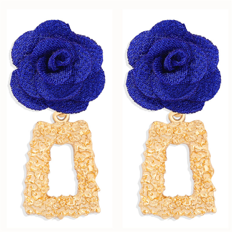 Pendientes Colgantes De Flores Aretes Largos Geométricos
