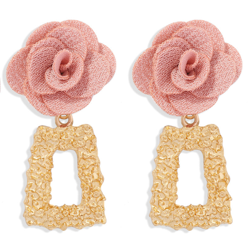 Pendientes Colgantes De Flores Aretes Largos Geométricos