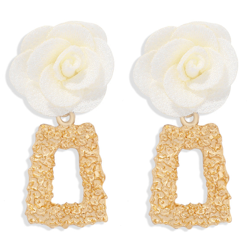 Pendientes Colgantes De Flores Aretes Largos Geométricos