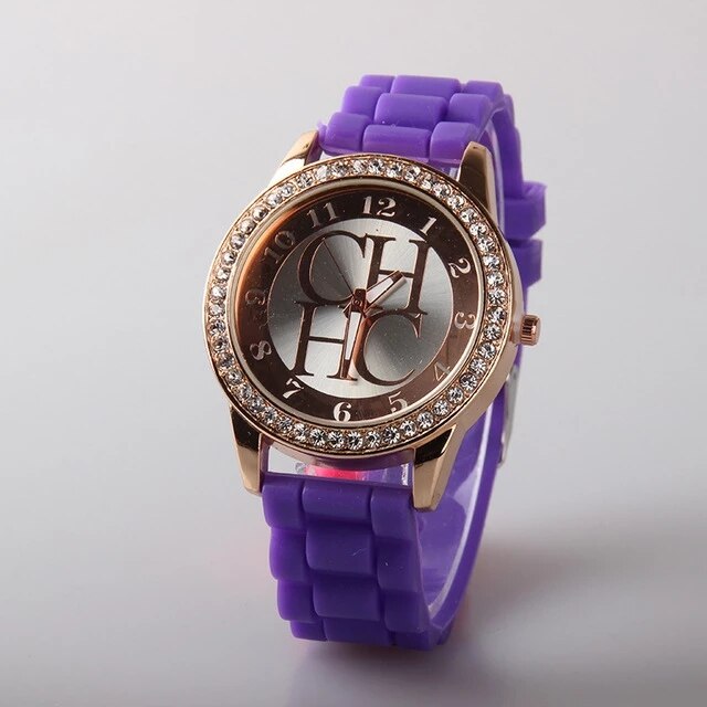 Reloj de pulsera de silicona para Mujer, accesorio de marca de lujo, de cuarzo