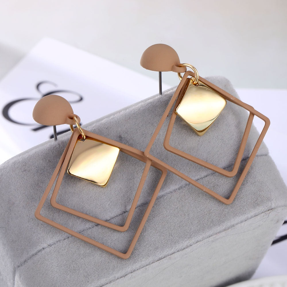 Pendientes De Gota Geométricos Llamativos De Moda 5