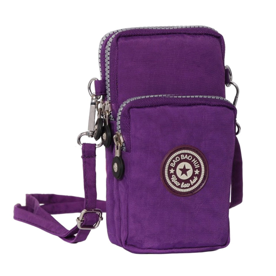 Cartera de hombro pequeño de nailon para mujer