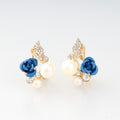 Pendientes De Borla De Flores Rojas Vino Clásico Retro Colgante Largo De Temperamento