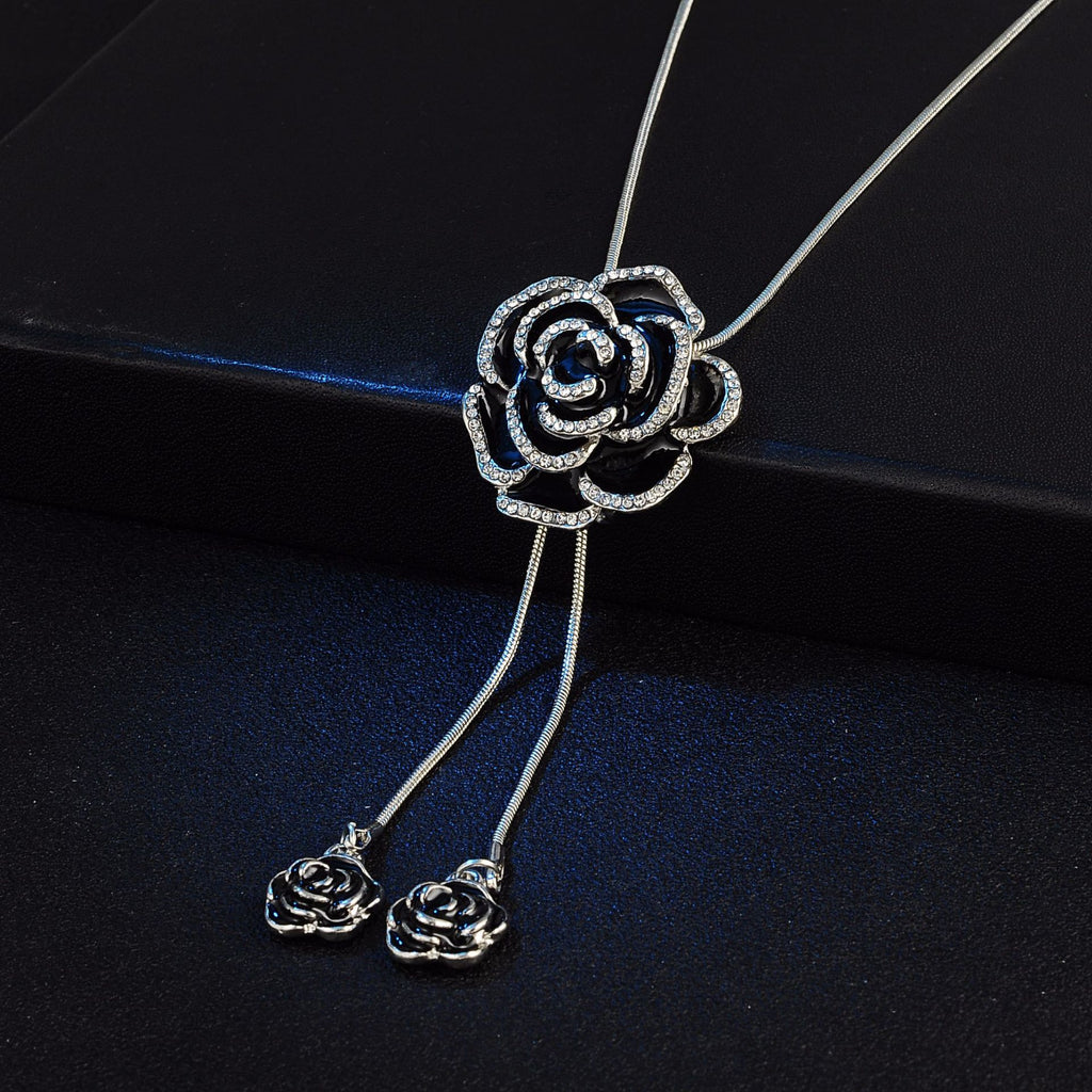 Collar Largo Con Forma De Rosa 1