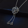 Collar Largo Con Forma De Rosa 1