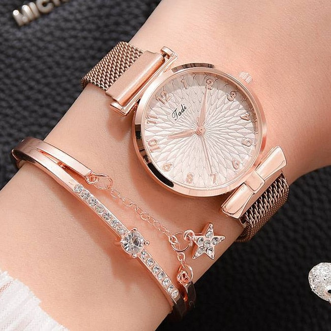 Relojes de cuarzo de pulsera de lujo para mujer