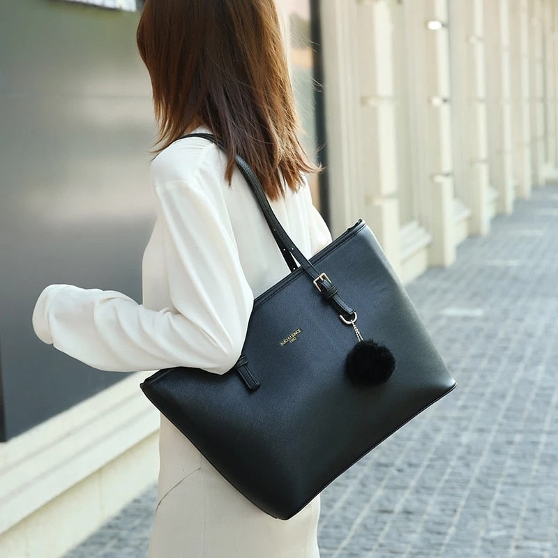 Bolso de mano informal de cuero para mujer, bolsa Vintage de lujo, bolso de hombro grande de diseñador a la moda, 2022 2