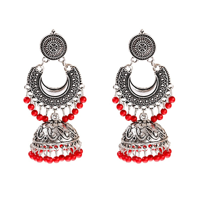 Pendientes Retro Con Campanas Turcas Aretes De Borla Indio, Jhumka