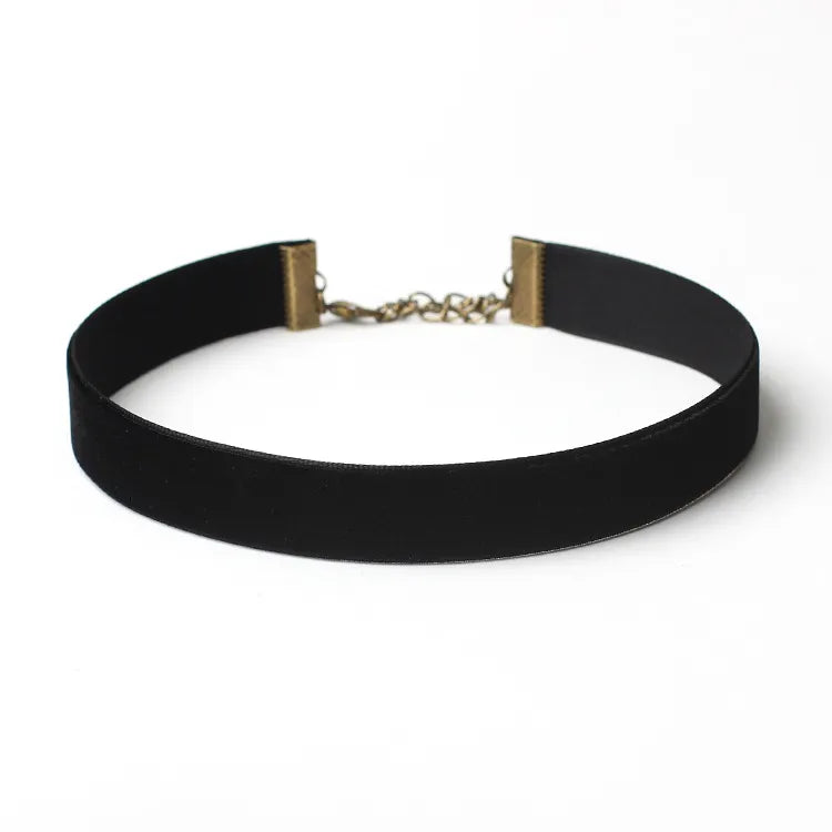 Gargantilla De Terciopelo Negro Gótico Collares De Cuerda De Estilo Gótico