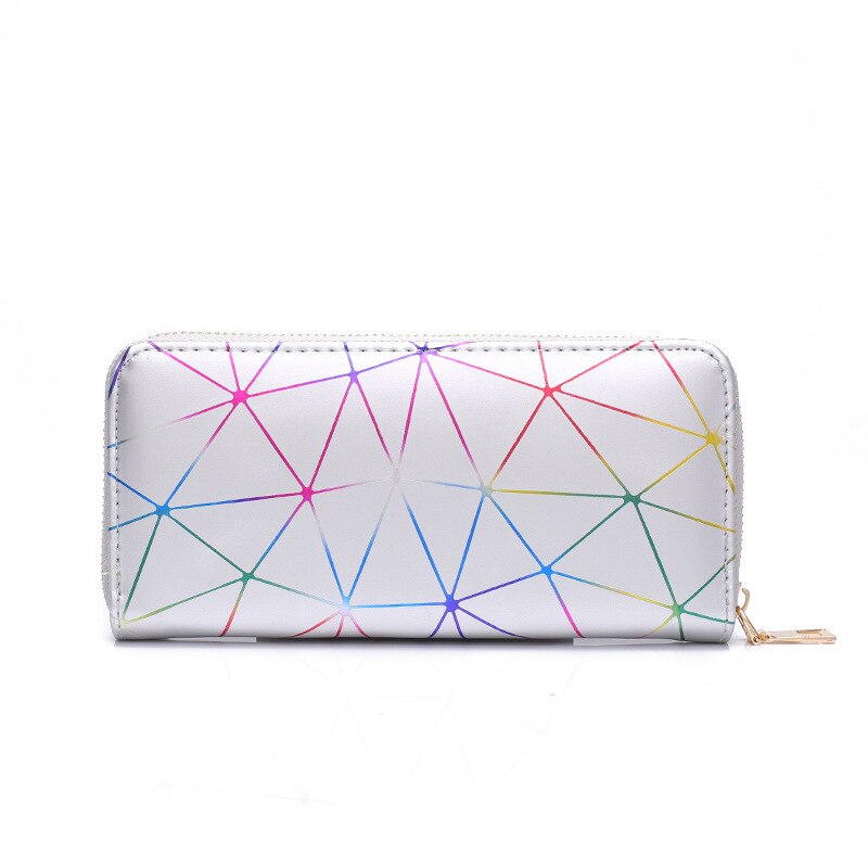 Cartera Monedero largo de diseño creativo para mujer, monedero láser de lujo, monedero