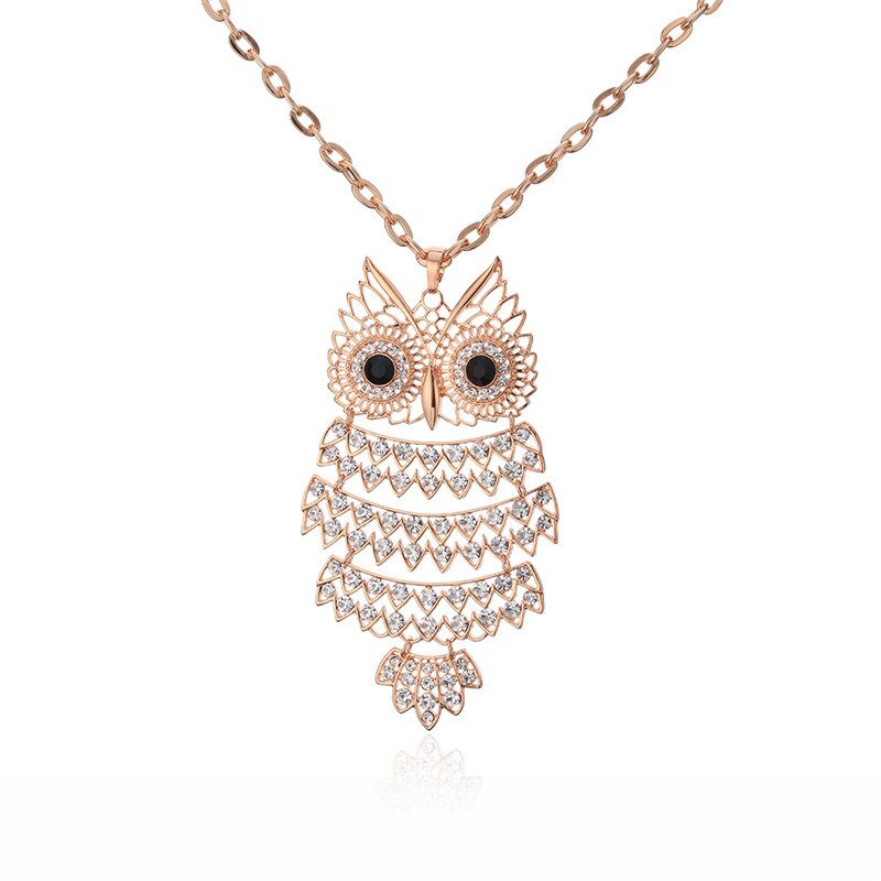 Collares De Búho De Cristal Grande