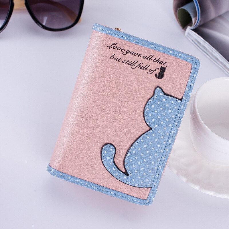 Cartera de cuero sintético con cremallera Para Mujer