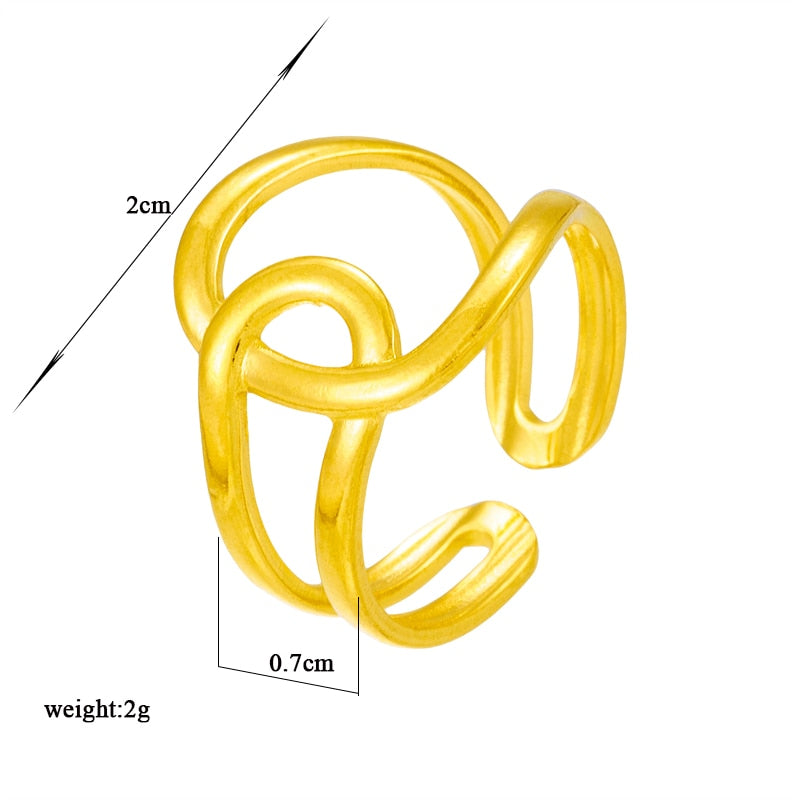 Anillo abierto de acero inoxidable 316L 2