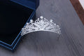 Corona De Tiara Nupcial Con Dijes Diamantes De Imitación De Cristal