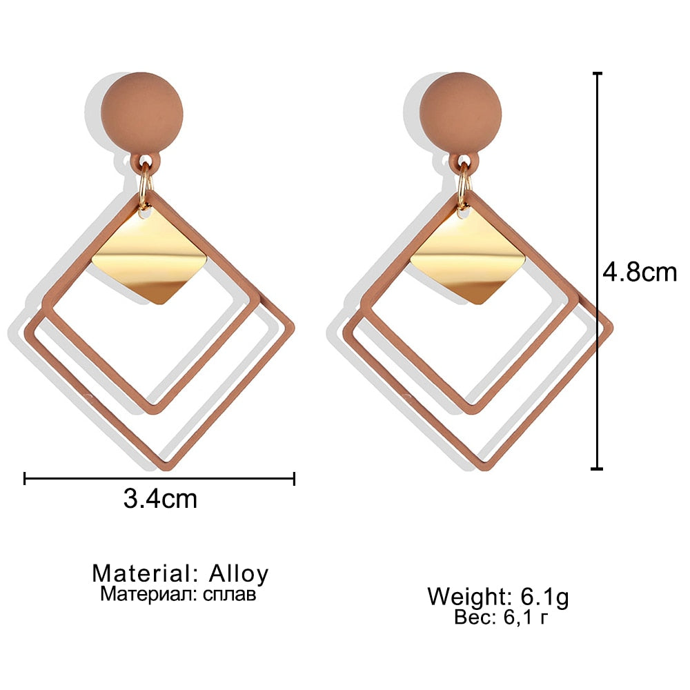 Pendientes De Gota Geométricos Llamativos De Moda 6