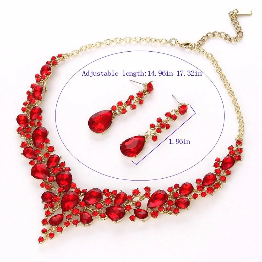 Conjunto de joyas delicadas de cristal austriaco 4