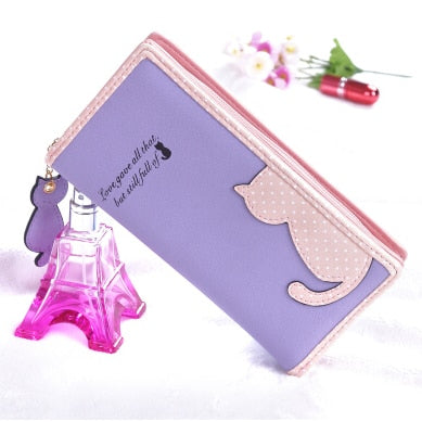 Cartera de cuero sintético con cremallera Para Mujer 5