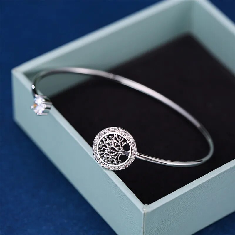 Pulsera De Piedra De Circón Blanco Brazalete Ajustable