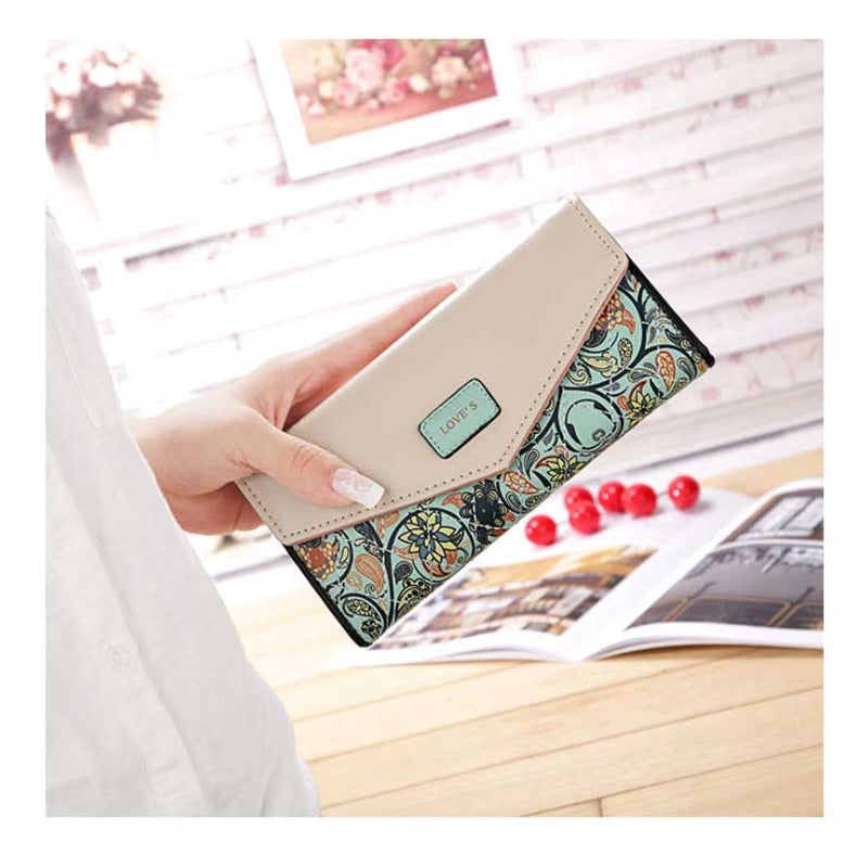 Cartera larga para mujer, monedero de moda 3