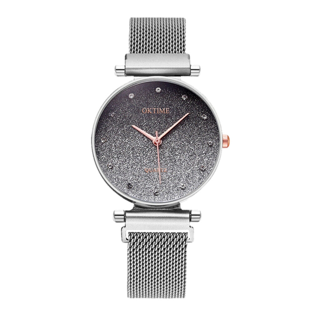 Reloj de pulsera de acero inoxidable para mujer