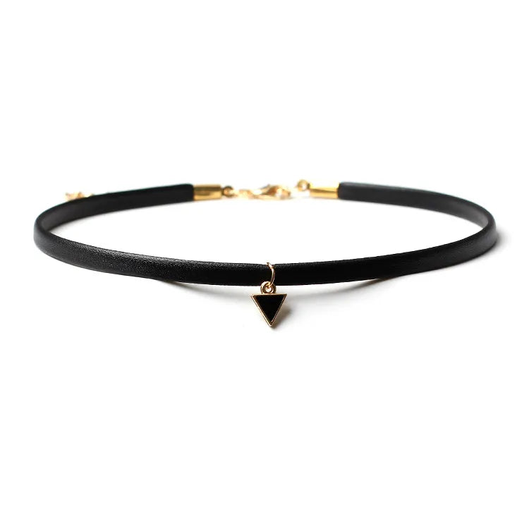 Gargantilla De Terciopelo Negro Gótico Collares De Cuerda De Estilo Gótico