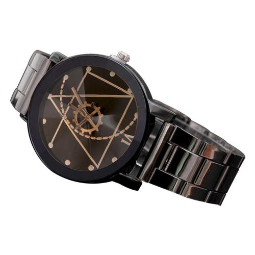 Reloj de pulsera con correa de aleación para hombre y Mujer