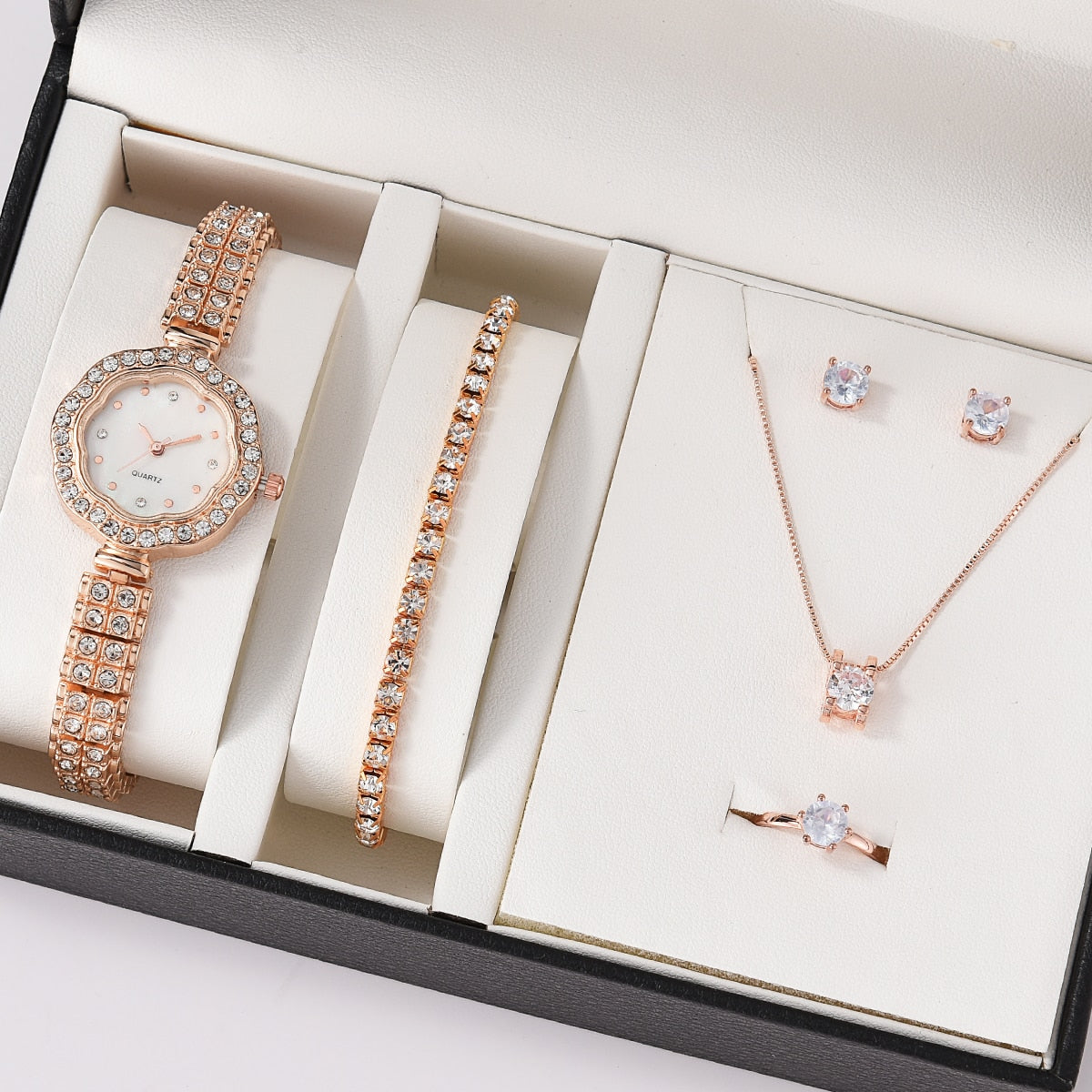 Juego de 6 piezas de reloj de lujo para mujer