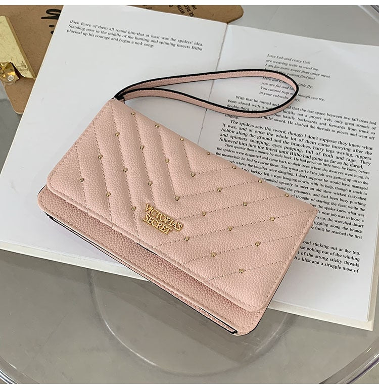 Bolso de mano de tela PU y monedero de gran capacidad para mujer, billetera larga, tarjetero, estuche para tarjetas de crédito