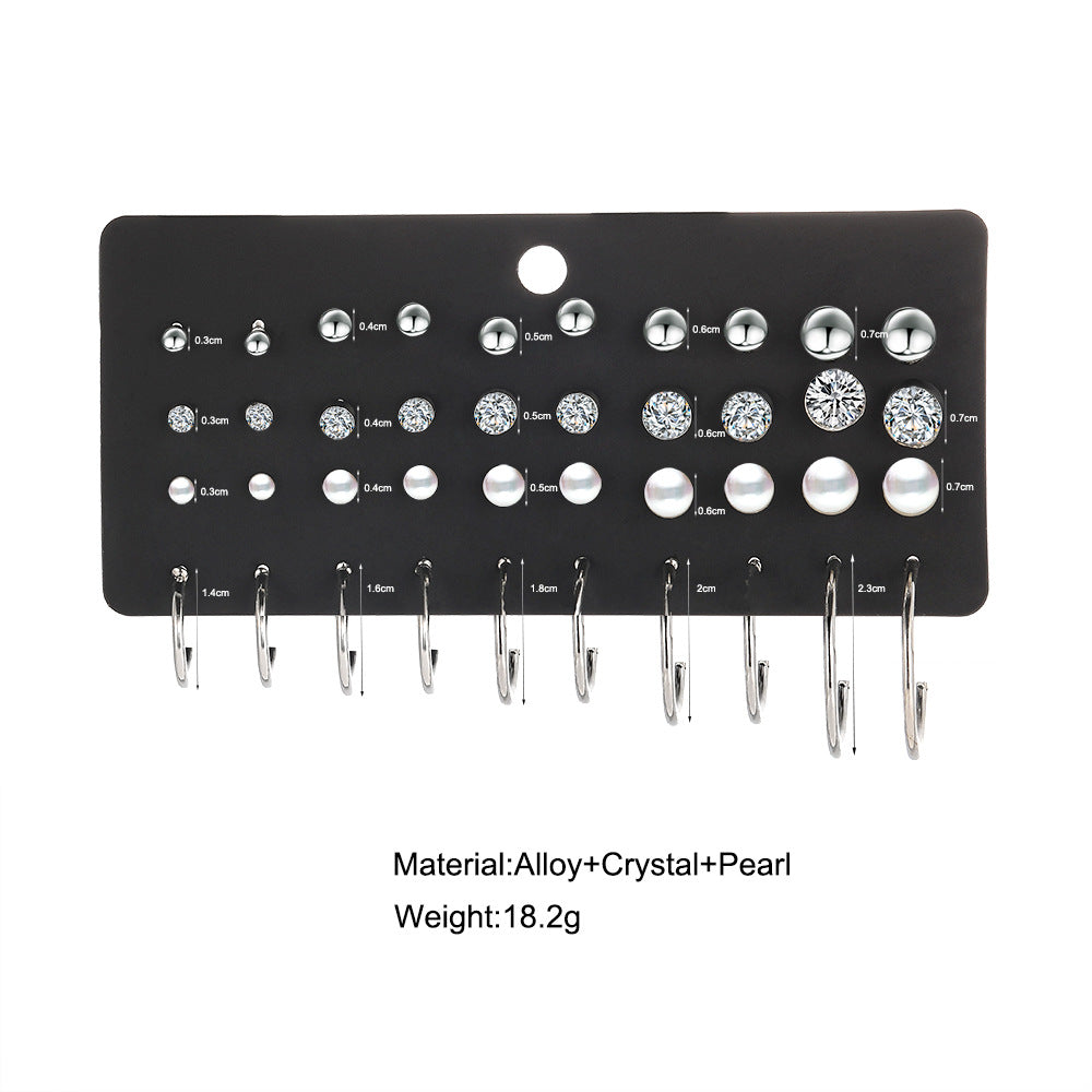 Conjunto De Pendientes Juego De Pendientes Femenino De Perlas