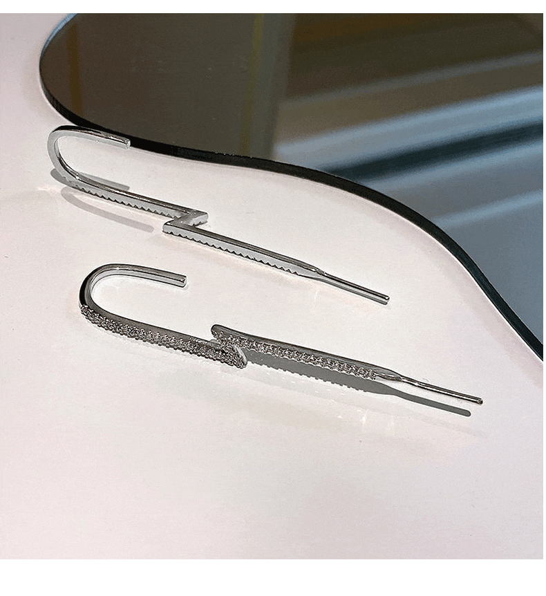 Aretes Diagonales De Color Dorado, Regalo De Joyería Coreana