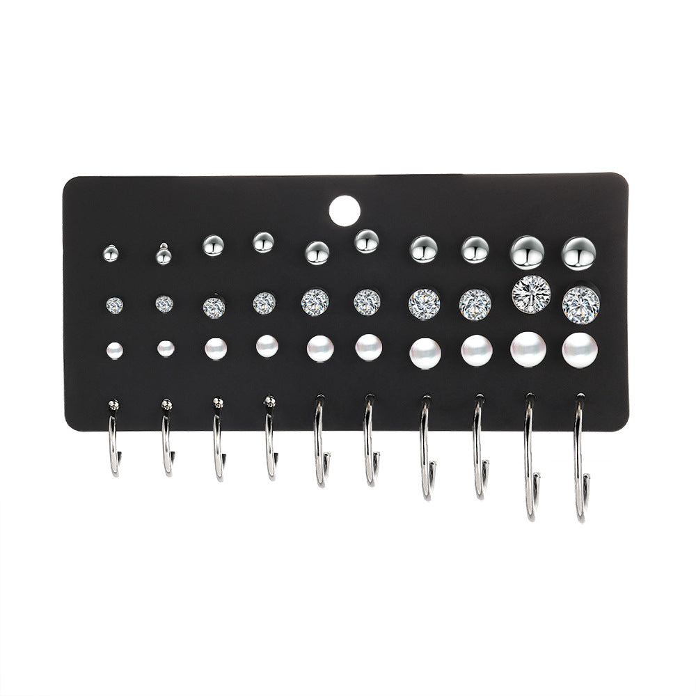 Conjunto De Pendientes Juego De Pendientes Femenino De Perlas