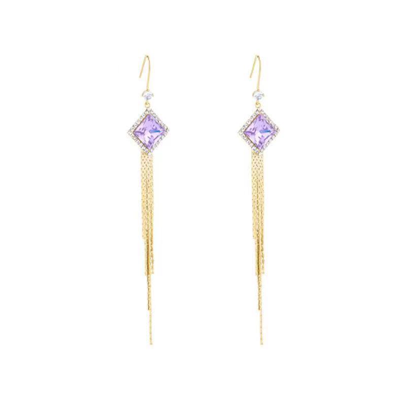 Pendientes De Gota De Borla De Hilo Largo Geométrico, Moda Coreana Joyería Colgante