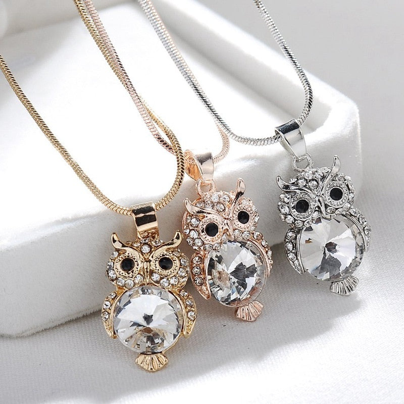 Small Cute Owl Bird Pendant