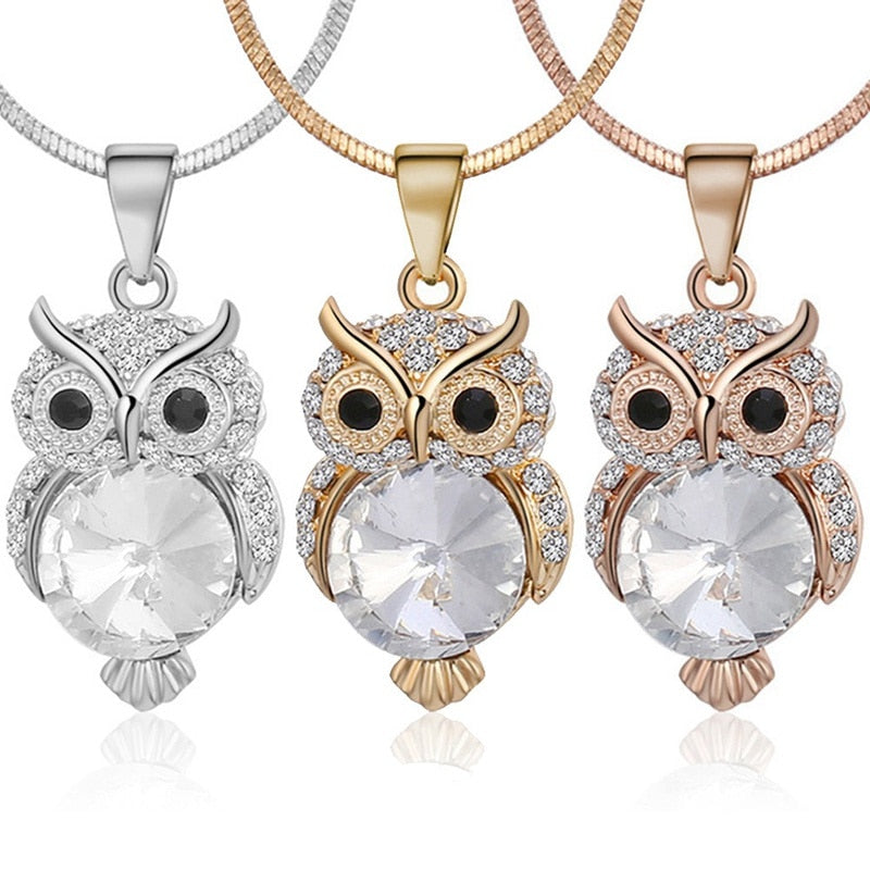 Small Cute Owl Bird Pendant